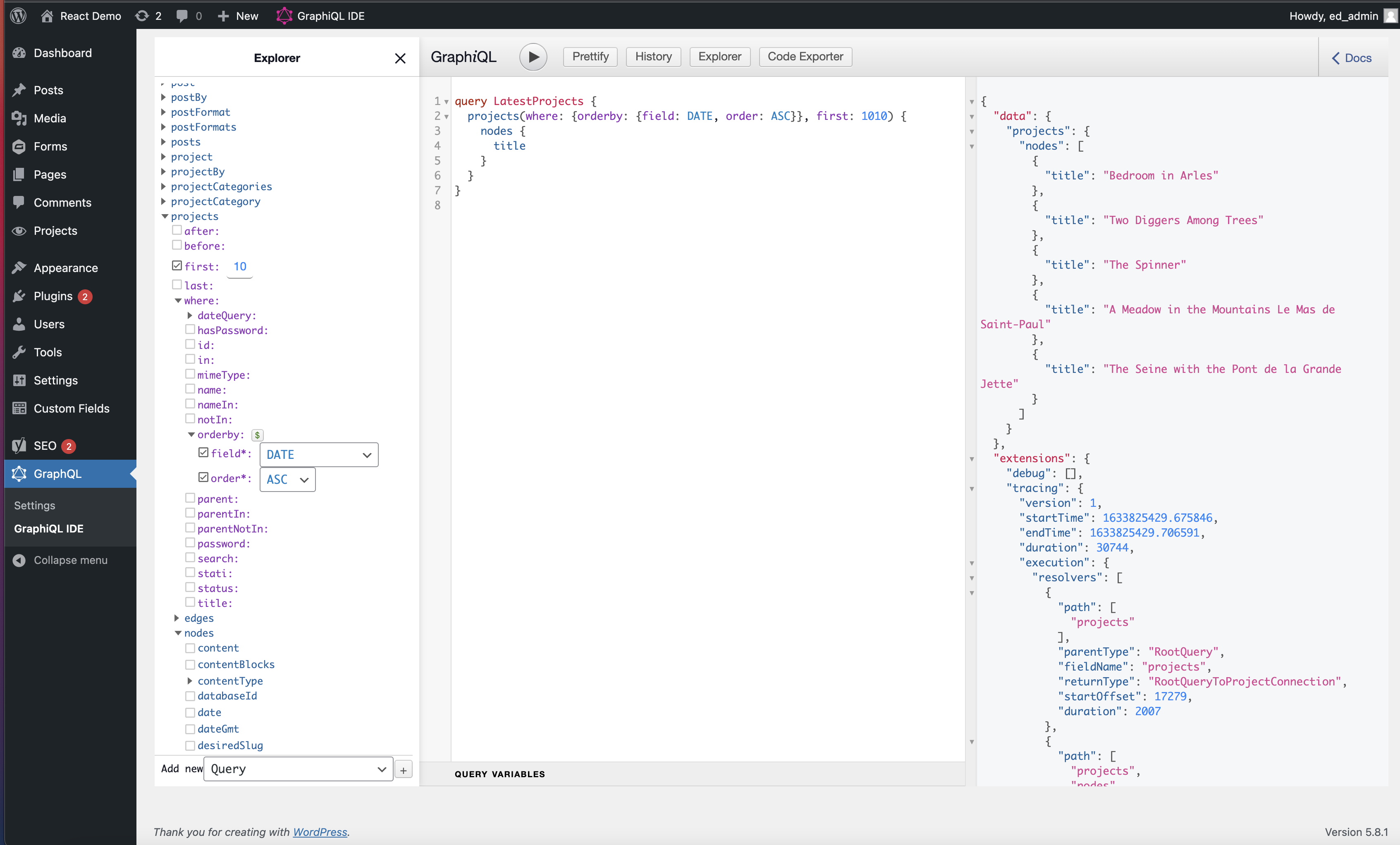 GraphQL IDE